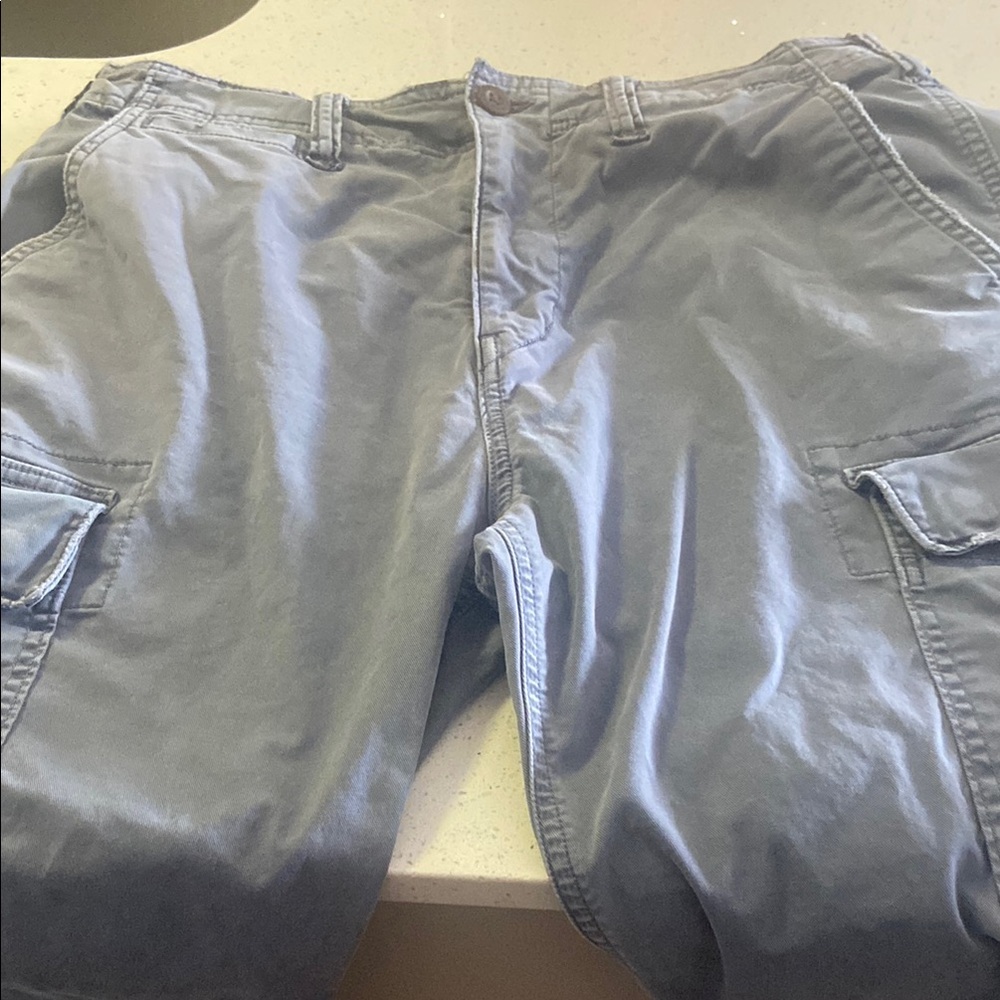 American Eagle Outfitters Men's Light Gray Cargo Pants